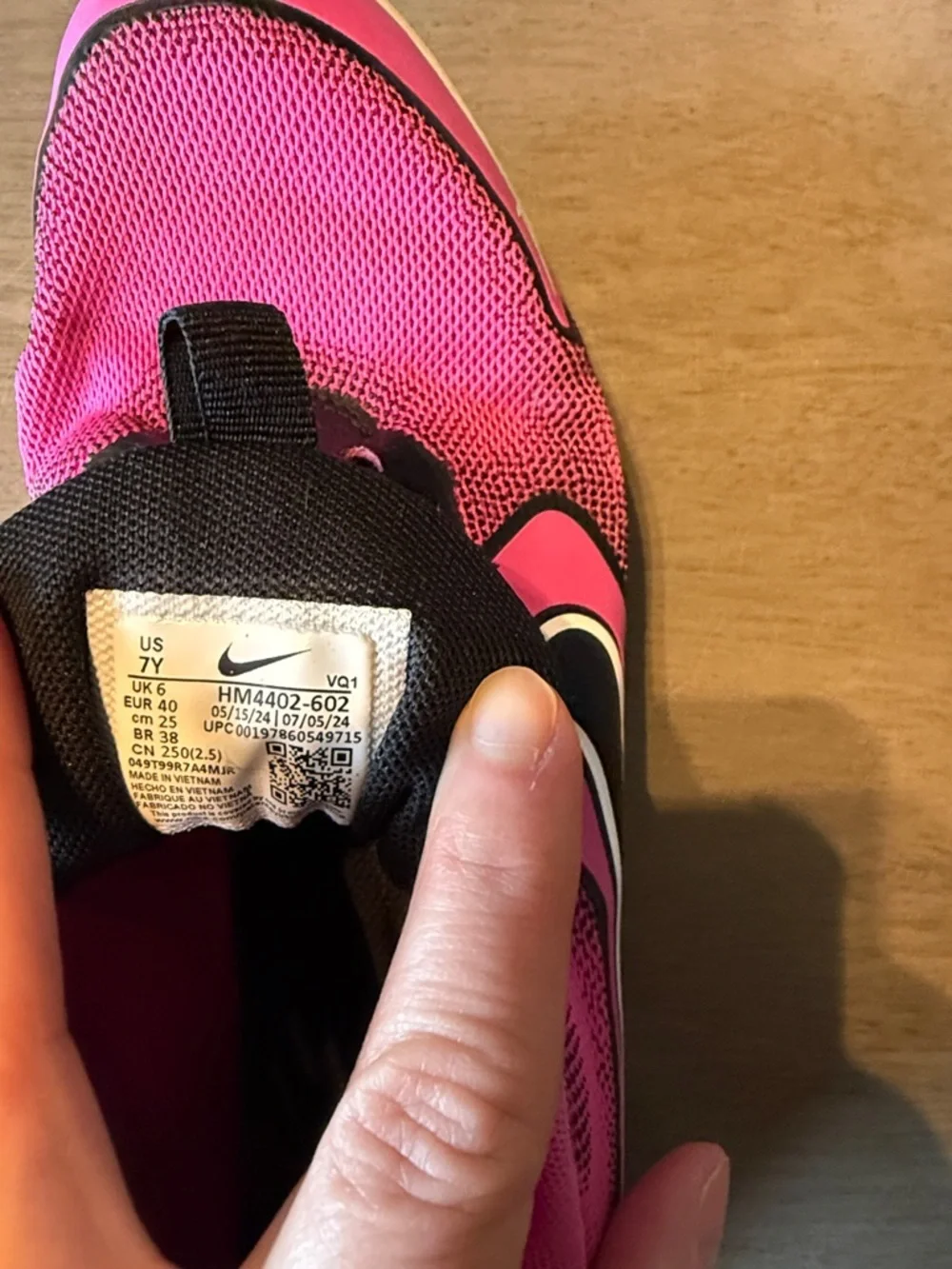 Nike Hot Pink and Black Athletic Sneakers
